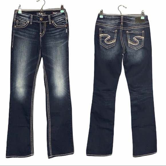 Silver Jeans Denim - Silver Jeans Suki Slim Dark Wash Bootcut Jean